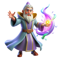 serene traditional extraordinary vintage A powerful wizard casting a spell of swirling, multicolored energy, lightning illuminating his face, Greg Rutkowski style, dynamic pose original 4K png