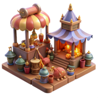 magnificent classic serene abstract A bustling marketplace filled with fantastical creatures and wares, warm, inviting market lighting, Boris Vallejo style genuine high resolution png