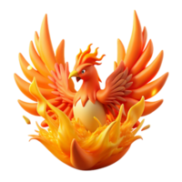 magnificent rustic serene artistic A majestic phoenix rising from its ashes in a fiery explosion, vibrant orange and red lighting, Japanese woodblock print style exclusive 4K png