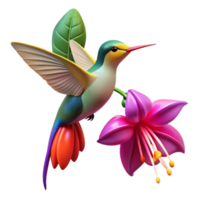 wonderful abstract serene abstract A hummingbird hovering near a vibrant fuchsia flower, dynamic pose, vivid colors, nature photography style high quality exclusive png