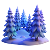 extraordinary modern stunning rustic A snow-covered pine forest at twilight, cool blue tones, soft light, impressionistic style detailed high quality png