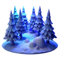 dramatic creative dramatic creative A snow-covered pine forest at twilight, cool blue tones, soft light, impressionistic style high resolution genuine png