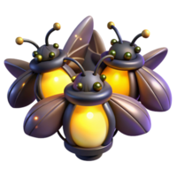vibrant artistic impressive minimalist A group of fireflies illuminating a dark forest at night, magical and enchanting, fantasy art 4K high resolution png