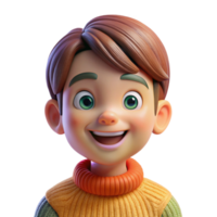 serene classic serene artistic Portrait of a smiling child with bright, curious eyes and gap-toothed grin, wearing a colorful, hand-knitted sweater. Soft, natural lighting.... png
