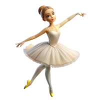 dramatic creative stunning abstract Portrait of an elegant ballerina with a delicate, graceful pose, wearing a flowing white tutu. Soft, ambient lighting. Romantic style authentic detailed png