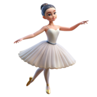impressive contemporary extraordinary abstract Portrait of an elegant ballerina with a delicate, graceful pose, wearing a flowing white tutu. Soft, ambient lighting.... png