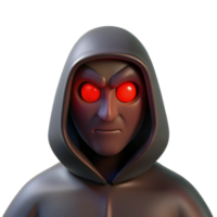 stunning vintage extraordinary abstract Portrait of a mysterious figure shrouded in shadows, with only their piercing red eyes visible. Dramatic, low-key lighting. Horror style original high quality png
