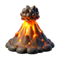 elegant classic extraordinary classic A volcanic eruption spewing molten lava and ash into the night sky, illuminated by the fiery glow of the eruption, in a dramatic, apocalyptic style detailed... png