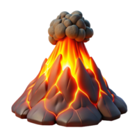 elegant abstract vibrant creative A volcanic eruption spewing molten lava and ash into the night sky, illuminated by the fiery glow of the eruption, in a dramatic, apocalyptic style high quality... png