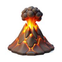 magnificent traditional elegant modern A volcanic eruption spewing molten lava and ash into the night sky, illuminated by the fiery glow of the eruption, in a dramatic, apocalyptic style high... png