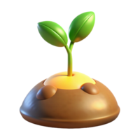 dramatic vintage serene contemporary A tiny sprout emerging from the earth, illuminated by a soft, warm light, in a hopeful, minimalist style original 4K png