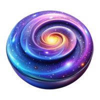 stunning classic serene contemporary A spiral galaxy swirling with vibrant colors and stars, illuminated by the ethereal glow of nebulae, in a cosmic, space art style exclusive genuine png