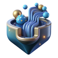 wonderful minimalist dramatic traditional A surreal depiction of data flowing like a river, glowing streams of information weaving through a dark void, abstract art style authentic 4K png