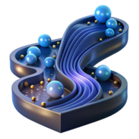 stunning artistic beautiful rustic A surreal depiction of data flowing like a river, glowing streams of information weaving through a dark void, abstract art style professional 4K png