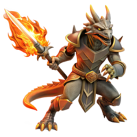 serene rustic stunning modern A fierce dragonborn warrior wielding a flaming greatsword, dynamic pose, dramatic lighting, Frank Frazetta style high resolution exclusive png