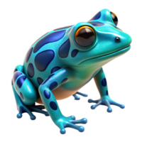 wonderful classic serene traditional A vibrant poison dart frog, magnified 10x, intricate skin textures visible, neon bioluminescent patterns glowing in a dark rainforest setting, macro... png