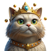 beautiful modern serene abstract A grumpy-looking, fluffy Persian cat wearing a tiny crown, surrounded by floating jewels, illuminated by a dramatic spotlight from above, Renaissance painting... png