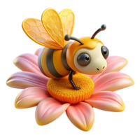 wonderful modern impressive minimalist A close-up of a bee collecting pollen from a flower, detailed textures and vibrant colors, macro photography with bokeh effect authentic genuine png