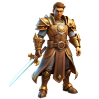 dramatic rustic wonderful vintage A steampunk warrior wearing intricate armor and wielding a glowing sword, dramatic backlighting, heroic fantasy style authentic premium png