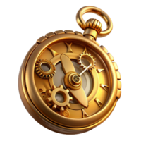 extraordinary vintage serene rustic A close-up of a steampunk pocket watch, intricate gears and cogs, warm golden light, hyperrealistic style genuine professional png