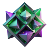 beautiful rustic extraordinary modern Fractured geometric shapes, primarily triangles and squares, in shades of deep violet and emerald green, lit by a soft, ambient glow, Cubist style original... png