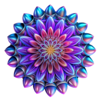 elegant abstract serene abstract A kaleidoscopic explosion of fractal patterns, in neon colors, illuminated by a strobe light effect, Psychedelic style professional genuine png