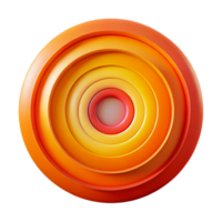 stunning traditional dramatic abstract A series of concentric circles, radiating outwards in shades of orange and red, illuminated by a warm, fiery glow, Op Art style original premium png