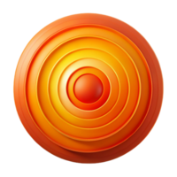 extraordinário moderno deslumbrante rústico uma Series do concêntrico círculos, irradiando para fora dentro tons do laranja e vermelho, iluminado de uma esquentar, fogosa brilho, op arte estilo exclusivo profissional png