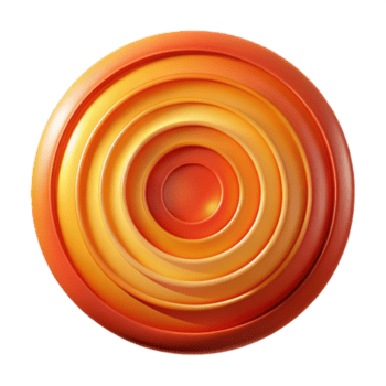 lindo abstrato deslumbrante moderno uma Series do concêntrico círculos, irradiando para fora dentro tons do laranja e vermelho, iluminado de uma esquentar, fogosa brilho, op arte estilo profissional profissional png