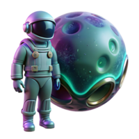 elegant artistic beautiful modern A lone astronaut in a retro-futuristic spacesuit, gazing at a giant bioluminescent nebula, chrome and neon accents, volumetric lighting, art deco style... png