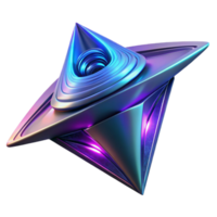 vibrant creative serene classic A sleek, triangular spaceship piercing through a swirling vortex of iridescent energy, sharp lines and geometric shapes, cool blue and violet lighting, cyberpunk... png