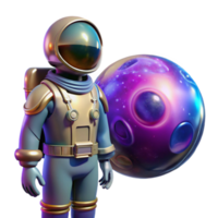 impressive creative extraordinary classic A lone astronaut in a retro-futuristic spacesuit, gazing at a giant bioluminescent nebula, chrome and neon accents, volumetric lighting, art deco style... png