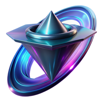 buitengewoon rustiek elegant creatief een strak, driehoekig ruimteschip doordringend door een wervelende draaikolk van iriserend energie, scherp lijnen en meetkundig vormen, koel blauw en paars verlichting,... png
