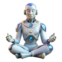 vibrant vintage beautiful abstract A cyborg with intricate mechanical augmentations, meditating amidst the ruins of an ancient temple, soft, ethereal lighting, surreal style premium 4K png