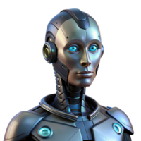 extraordinary vintage serene vintage A close-up portrait of a humanoid robot with expressive eyes, intricate circuitry visible beneath transparent skin, dramatic chiaroscuro lighting, biopunk... png