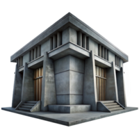 dramatic artistic serene vintage Brutalist concrete library, imposing and geometric, harsh shadows, overcast sky, gritty and realistic, 4K high resolution png
