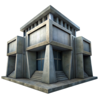 impressive artistic serene traditional Brutalist concrete library, imposing and geometric, harsh shadows, overcast sky, gritty and realistic, authentic 4K png