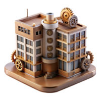 wonderful contemporary serene minimalist Microscale apartment building made of watch parts, intricate gears and springs, macro photography style, studio lighting, genuine high resolution png