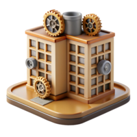 elegant artistic dramatic rustic Microscale apartment building made of watch parts, intricate gears and springs, macro photography style, studio lighting, 4K professional png