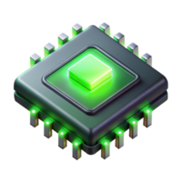 stunning abstract magnificent abstract A single microchip, intricately detailed circuitry glowing with neon green light, macro photography, dark background contrasting the vibrant chip, abstract... png