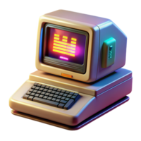 serene modern wonderful classic A vintage computer terminal displaying complex code, bathed in the warm glow of a CRT monitor, retrofuturistic style, 80s synthwave palette exclusive genuine png