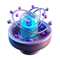 beautiful classic serene rustic A quantum computer processing information, glowing particles swirling within a transparent casing, abstract style, cool blue and purple lighting original genuine png