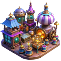 beautiful vintage extraordinary minimalist A bustling steampunk marketplace, filled with vendors selling bizarre gadgets and inventions, lit by colorful gaslights, vibrant and dynamic style... png