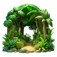 serene minimalist magnificent rustic A lush jungle scene, dappled sunlight filtering through the canopy, vibrant greens and deep shadows, Art Nouveau style exclusive premium png