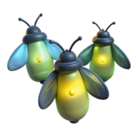 elegant modern wonderful classic A group of fireflies illuminating a dark forest, bioluminescent glow, magical realism style high quality high resolution png