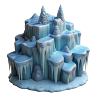 vibrant classic extraordinary abstract A frozen waterfall, intricate ice formations, crisp winter light, realistic render professional original png