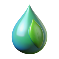 magnificent classic beautiful creative A single raindrop on a green leaf, macro photography, reflecting the surrounding environment genuine professional png