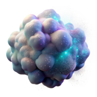 dramatic modern stunning abstract A dense cloud of iridescent particles, swirling and coalescing in a zero-gravity environment, lit by a hidden, internal light source, resembling nebula dust... png