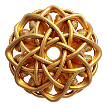 maravilloso artístico sereno tradicional un intrincado enrejado de entretejido, dorado hilos, formando complejo geométrico patrones, iluminado por un cálido, dorado brillo, parecido a un antiguo tapiz alto... png