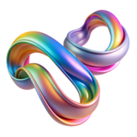 impressive rustic serene abstract A cascade of shimmering, iridescent ribbons, flowing and twisting in a weightless environment, lit by a soft, rainbow gradient high resolution premium png